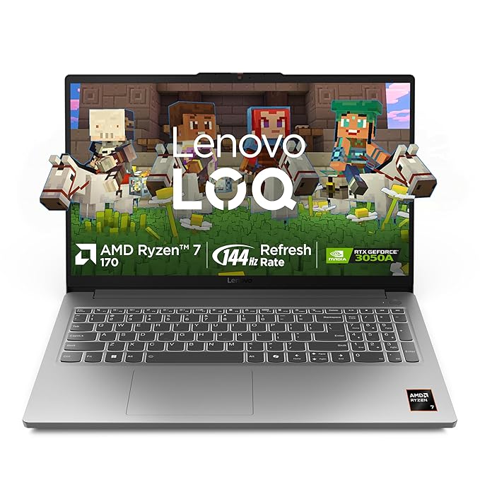 Lenovo LOQ Essential-83S000FPIN AMD Ryzen7-170/ 16GB/512GB/ 4GB RTX 3050A Graphics / 15.6" FHD IPS/ Backlit KBD / W11+MSO