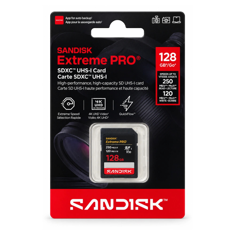 Sandisk SD Card Extreme Pro SDXC UHS-I 256GB V10