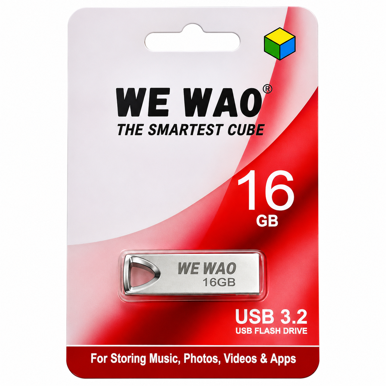 We wao 16 GB Pendrive USB 3.2 Metal Case (Silver)