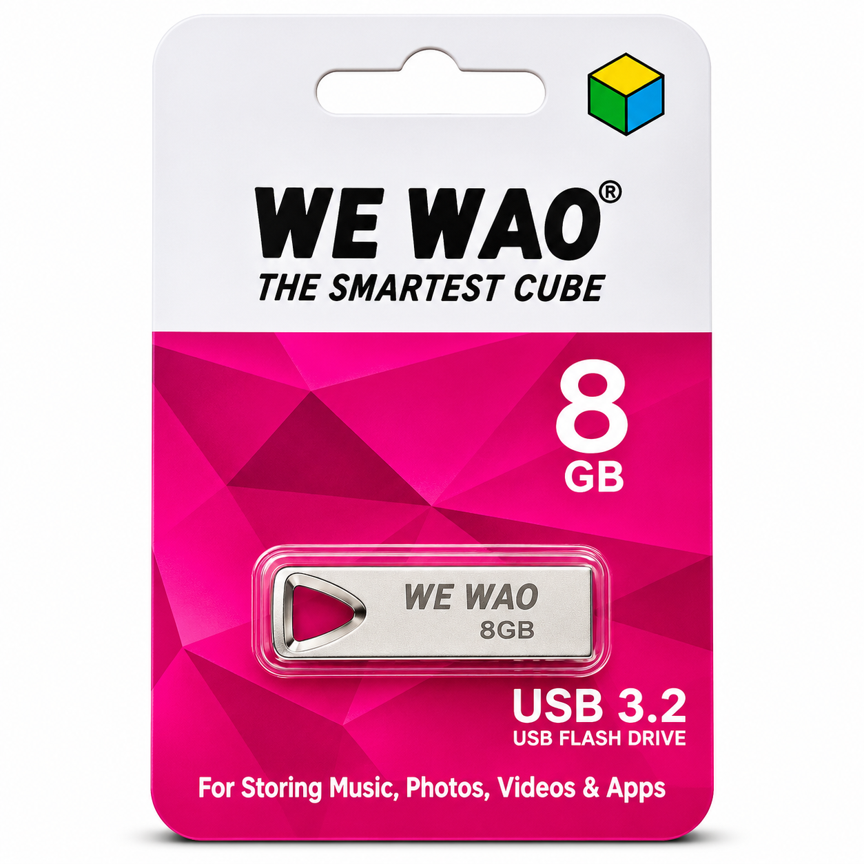 We wao 8 GB Pendrive USB 3.2 Metal Case (Silver)