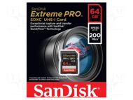 SANDISK EXTREME PRO 200 Mbps 64GB MICRO SDHC UHS-I V30 4K UHD CARD (SDSDXXU-064G-GN4IN)