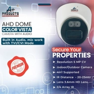 A+Products HD Dome Camera 5MP 3.6mm Star Light With Audio(AP-CV-AHD-FM-5MP-D02)