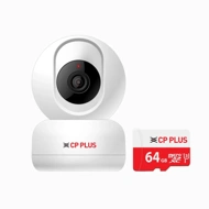 CP-Plus PT Dome Camera 2MP WiFi With Two Way Audio (CP-E26AM) with 64gb micro sd card