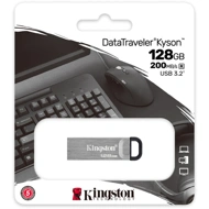 Kingston DataTraveler Kyson USB 3.2 Flash Drive 128 GB - Gen 1 with Stylish Capless Metal Case (DTKN/128GB)