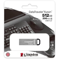 Kingston DataTraveler Kyson USB 3.2 Gen 1 Flash Drive 512GB - Stylish Capless Metal Case