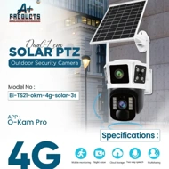 A+Products 2MP + 2MP 4G Dual Lens Solar PTZ Camera Night Color With Two Way Talk