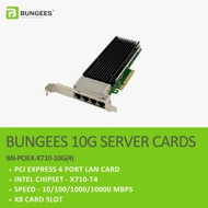 BUNGEES PCI EXPRESS X8 4 PORT LAN CARD