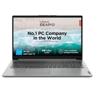 Lenovo IdeaPad 1 (83B40004IN) Laptop, 13th Gen Core i3-1315U/ 8 GB Ram/ 512 GB SSD/ 15.6 Inch FHD Screen/ Win 11/ MSO 2024/ No Carry Bag/ Gery/ 1 Year ADP Brand Warranty