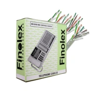 Finolex Telephone Cable PE Insulated 0.4mm 2 Pair 500m Grey