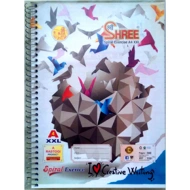 Shree Spiral Notebook A4 Size Ruled White (without lineing) Writing Copy 300  Page
