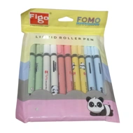 Figo Fomo Panda Blue Liquid Roller Pen packet 10pc