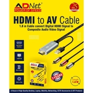 ADNET ADP-AV-1186 HDMI To AV CABLE 1.8MTR 4K