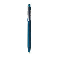 Hauser Germany Iconiq Retractable Medium Tip Gel Pen | Minimalistic Translucent Body With Silver Pocket Clip | Blue Ink