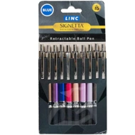Linc Signetta Ball Pens, 0.7 mm Tip, Blue Ink