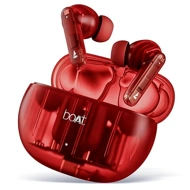 Boat Airdopes 191 ANC, 32dB ANC, Ambient Mode, 60HRS Battery, 4Mics ENx, in-Ear Detection, IWP Tech, Fast Charge, v5.3 Bluetooth Earbuds, TWS Ear Buds Wireless Earphones with mic (Pellucid Red)