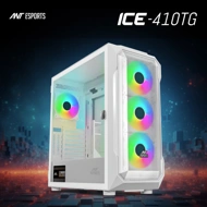 Ant Esports Gaming Cabinet ICE-410TG ARGB White