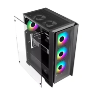 Ant Esports Mid Tower Cabinet (ATX, Micro-ATX, ITX) ICE-170TG Black
