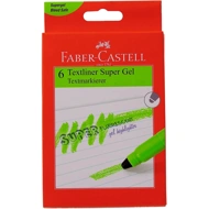Faber-castell Super Gel Textliner - Pack Of 6 Green