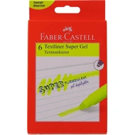 FABER-CASTELL Super Gel Textliner - Pack of 6 Yellow