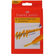 FABER-CASTELL Super Gel Textliner - Pack of 6 Orange