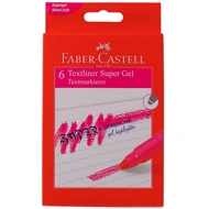 FABER-CASTELL Super Gel Textliner - Pack of 6 Pink