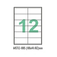 Desmat A4 Labels – 12 per Sheet | Self-Adhesive Label Paper | 100 Sheets  (A4ST12-100S) 100X44.4X2mm
