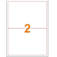 DESMAT A4 Labels – 2 Labels Per Sheet | Self-adhesive | Pack of 100 Sheets / 200 labels (199.60mm x 143.50mm) A4ST2-100S