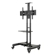TV Trolly Stand Cart for 55–100 Inch LED/LCD TV | Height Adjustable | Lockable Wheels up to 90Kg (AVA1800-70-1P)