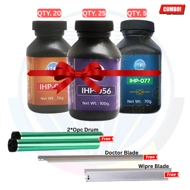 ITDL Laser Toner Powder Combo (IHP056 100gm + IHP057 70gm + IHP077 70gm) Black