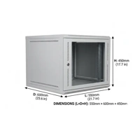 Securelink Networking Rack 9U 550×600×450mm (L×D×H)