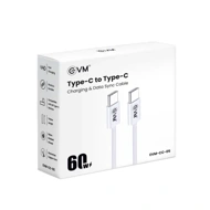 EVM Type-C To Type-C Charge & Sync Cable (Metal Head Nylon Braided Cable) CC-05