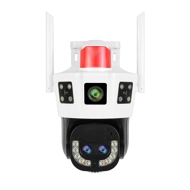 Multybyte 4G Solar 3MP (10 x Zoom) Triple Lens Camera- Wireless Outdoor Security, Dual View, Motion Detection, Two Way Audio, Supported Alarm and Siren