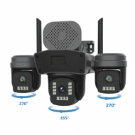 Multybyte 4G Outdoor 3 View Camera | 4MP