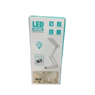 Foldable & Rechargeable Desk Lamp with Clock Three-Color Touch Control