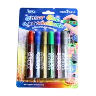 Wonderland Glitter Water Glue/Color Drawing Glitter Dries Fast, Glow in The Dark Glue | Easily Applied on Multiple Surfaces (Pack of 6) 15ml
