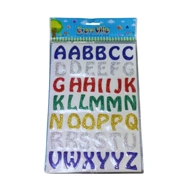 Glitter Alphabet Stickers Sheet for Kids – Multicolor Self-Adhesive Foam Letters