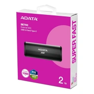ADATA SE760 2TB USB 3.2 GEN2 TYPE-C UPTO 1050 MB/S BLACK EXTERNAL SSD