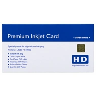 Premium inkjet PVC Card 800 Micron White glossy 230 card ( L8050 / L18050 )