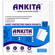 Ankita A3 Clear Sheet Protector Punch Pocket (50 Pcs Pack) - SP-200