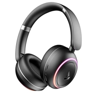 boAt Rockerz 480, RGB LEDs,6 Light Modes, 40mm Drivers,Beast Mode, 60H Battery, ENx Tech, Stream Ad Free Music via App Support, Bluetooth Headphones, Wireless Over Ear Headphone with Mic