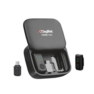 DigiTek Wireless Microphone Type C With 2 Mic (DWM 123) Black