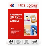 Nice Colour Premium Pre-Cut Self Adhesive Labels A4 (210 x 297) 100 sheets (labels)