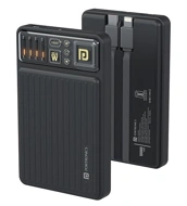 Portronics Luxcell Bind Mini 10k 10000mAh Nano Powerbank with 22.5W Fast Charging, in-Built Type C PD(Input & Output) /8 Pin Cable, LED Indicator, USB-A Mach Output, Compatible with Smartphones (POR 2260)