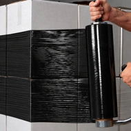 Stretch Film Role23 Microns 12 Inch Width, 300 RUPEES PER KG (BLACK)