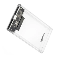 Amazon Basics HDD Casing 2.5 Inch Sata USB Type C Transparent (ESC-TP01)