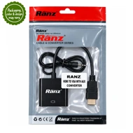 Ranz HDMI To VGA Converter with Audio (Male To Female)