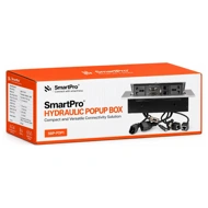 Smart-Pro Hydraulic Popup Box Cable with HDMI | LAN | VGA | Power Ports (SP-POP1) Silver