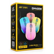 Ant Esports Wireless Gaming Mouse LED GM400W (Light Pink)