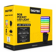 DigiTek Portable RGB LED Video Light With Built In Battery (D7W RGB)