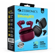Zebronic Wireless Bluetooth Earbuds Dh\'vnyE11 Burgandy (ZEB-PODS zi 14)
